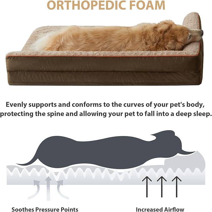 BFPETHOME Orthopedic Dog Beds for Extra Large Dogs, Waterproof Sofa XXL Dog Bed - Image 3