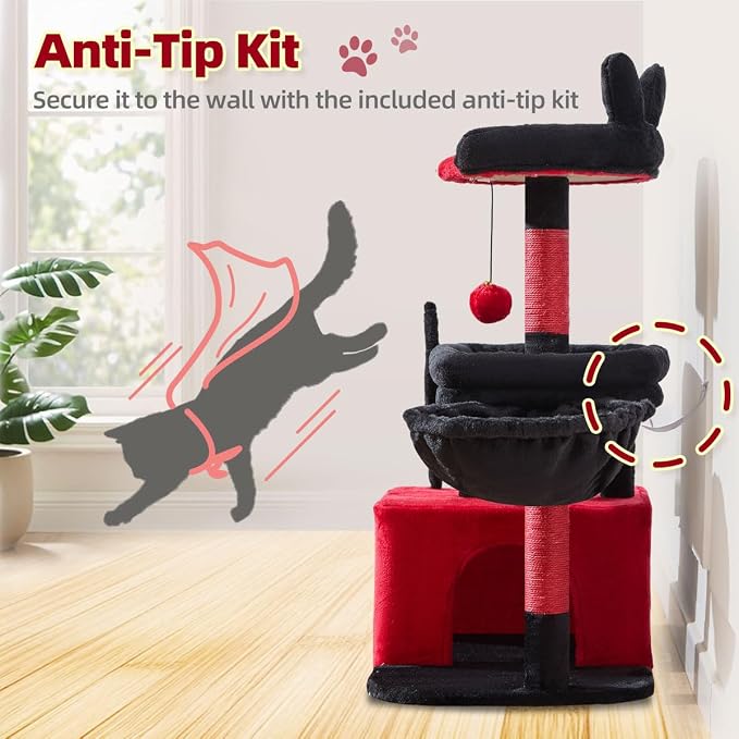Taoqimiao MS043BR Cat Tree, 32.2-Inch Cat Tower - Image 6