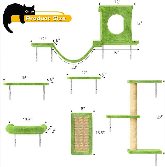NUNU LAB Wall Mounted Cat Furniture Set - Image 6