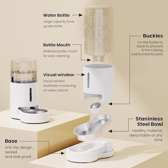 CZPET Automatic 4L/135Oz/1Gal Cat Water Dispenser - Image 6