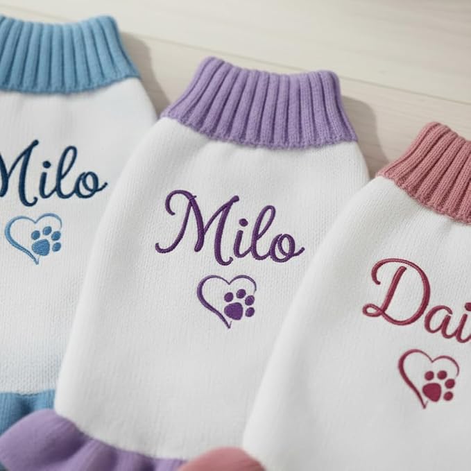 Personalized Embroidered Pet Sweater - Image 5