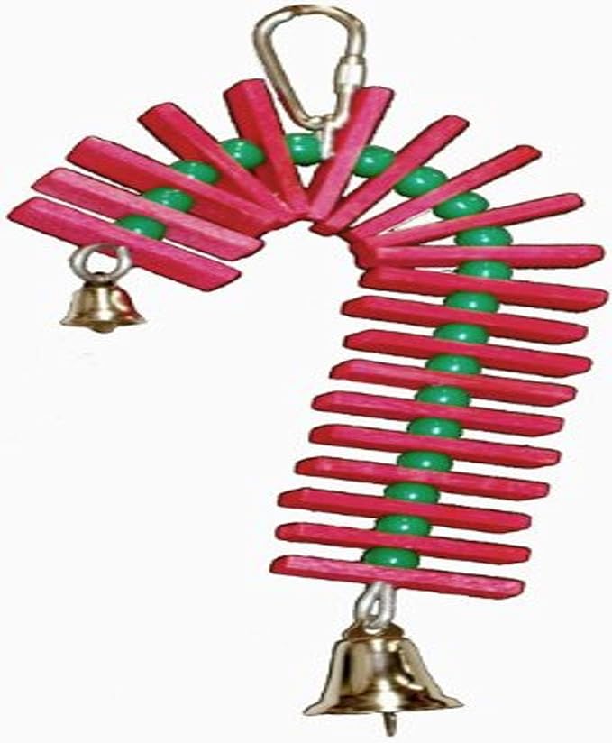 Super Bird Creations SB188 Balsa Candy Cane Bird Toy, Small Bird Size by SuperBirdCreations