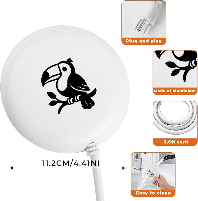 Bird Bath Heater | Pond De-icer, Safety Thermostatically Controlled - Image 2