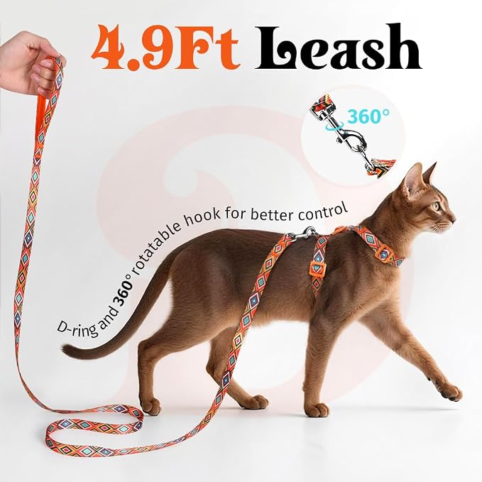 Dooradar Cat Harness and Leash, Escape Proof Adjustable Kitten Vest, - Image 6