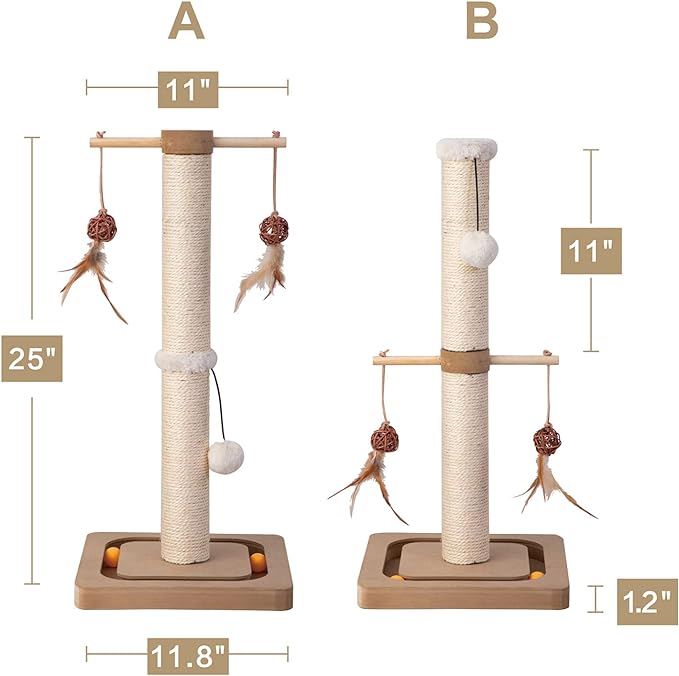 PEEKAB Cat Scratching Post Sisal Scratch Posts - Image 3