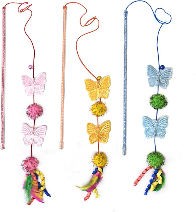 Cat Wand Toys, Pompom by lpdrzka