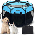 Dog Playpen Portable Collapsible, Indoor Outdoor Pet Puppy Exercise Playpens by Goozii
