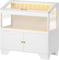 HOOBRO Large Hamster Cage with Storage Cabinet, White - GlobalHabitat Supply