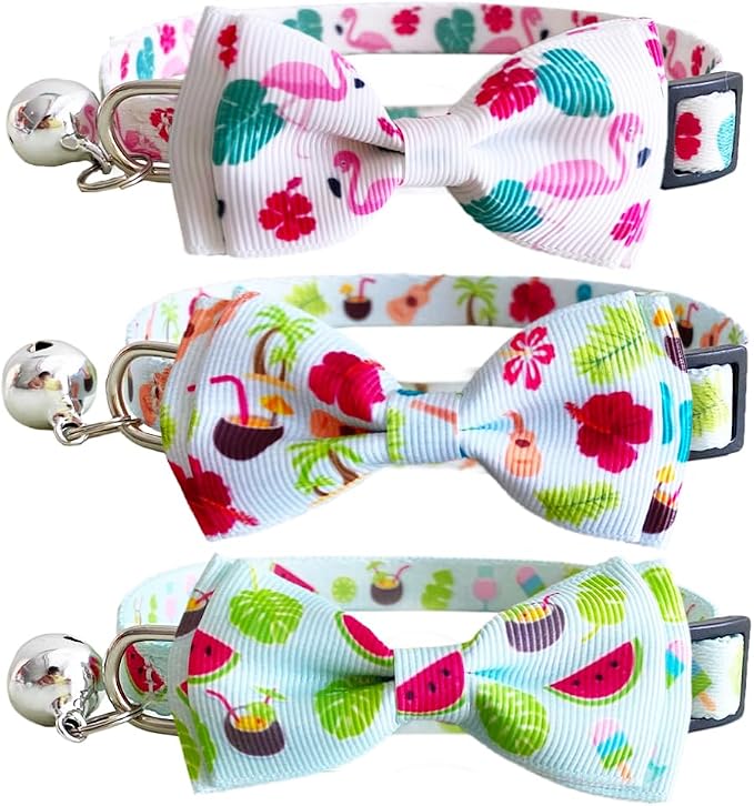 3 Pack Hawaiian Breakaway Cat Collar by Diaurbsie