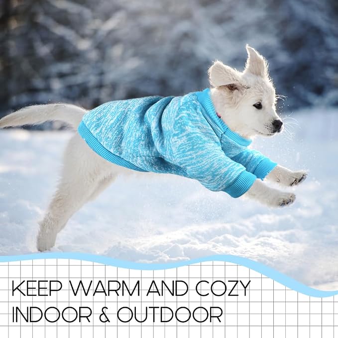 3 Pack Dog Sweaters for Small Dogs Girl Boy Winter Fleece Clothes Warm Soft Dog - Image 5