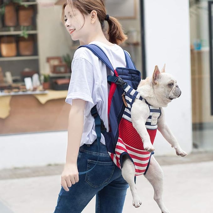 Dog Carrier Backpack, Pet Front Carrier Backpack Legs Out Dog Chest Carrier - Image 7