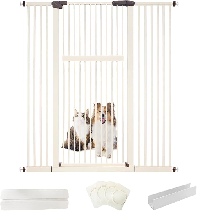 Lumizone Extra Tall Pet Gate 55.12" High Pressure Mounted 50.79"-55.11" Extra by Lumizone