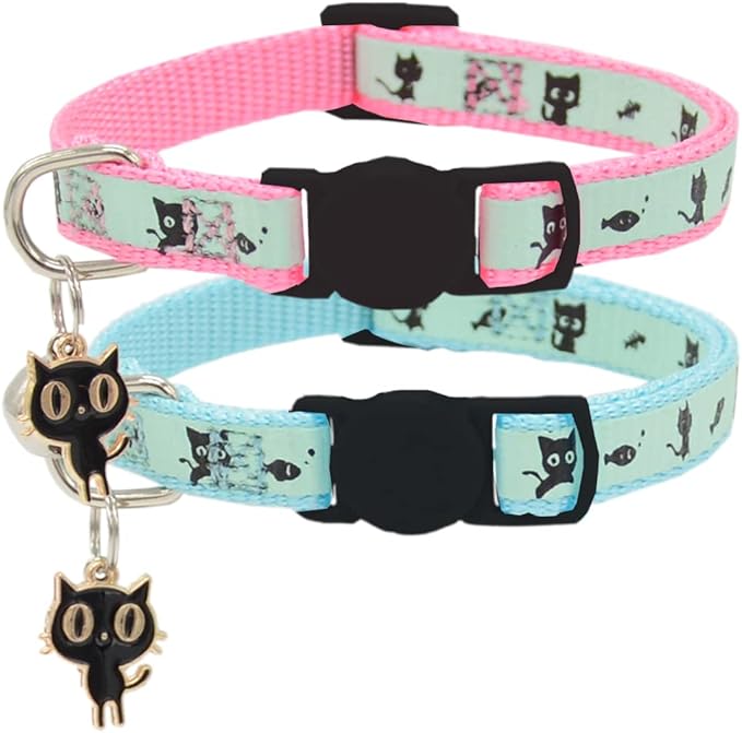 2 Pack Glow in The Dark Cat Collar by Barleygoo