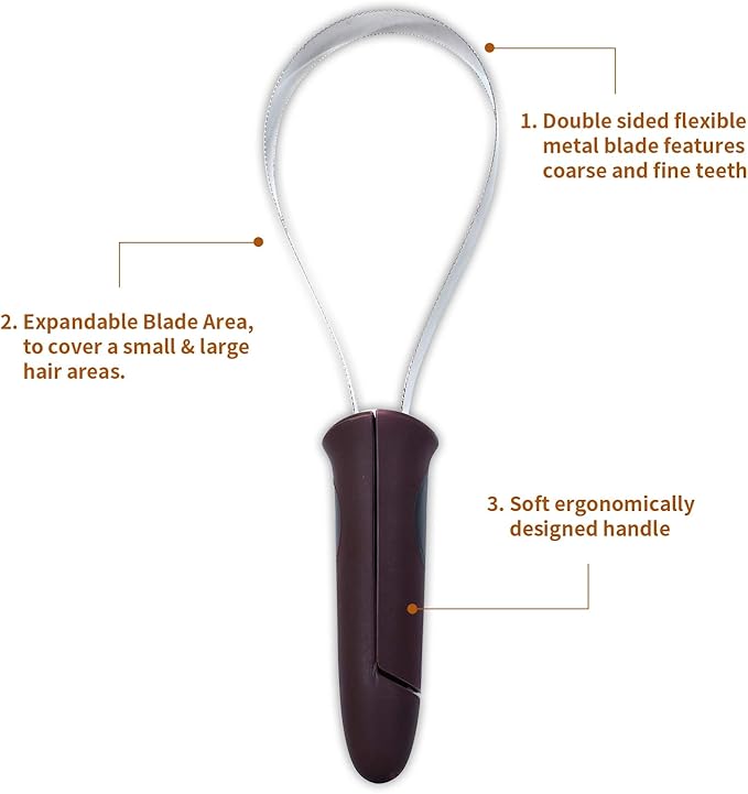 Dual-Sided Shedding Blade with Stainless Steel Blade De-Shedding Tool - Image 3