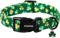 DOGWONG St Patrick's Day Dog Collar-Cute Green Clovers Dog Collars, Adjustable by DOGWONG