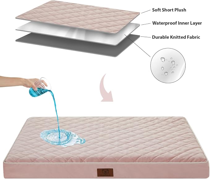 WNPETHOME Orthopedic Dog Bed for Crate, Waterproof Extra Large Dogs Bed - Image 6