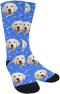 MyPupSocks Custom Personalized Photo Pet Face Socks, Cat and Dog Tracks Paws by MyPupSocks