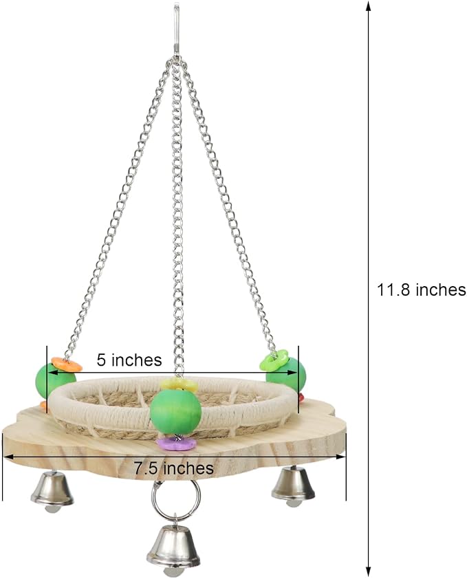 Wontee Bird Nest Parrot Breeding Nest Bed Bird Hanging Swing - Image 3