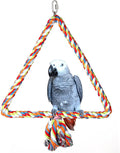 KinTor Medium Triangle Rope Swing Bird Toy Parrot Cage Toys Cages Conure by KINTOR