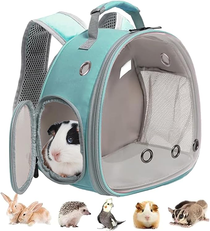 Guinea Pig Backpack, Space Capsule Bubble Window Small Animal Backpack by LightUpYourPetsLife