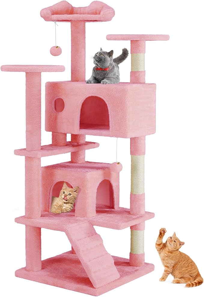 Sweetcrispy 54-Inch Cat Tree Tower – Multi-Level by Sweetcrispy