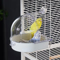 Hanging Brid Bath with Feeder for Cage, 3 in 1 Multifunction Bird by Misyue