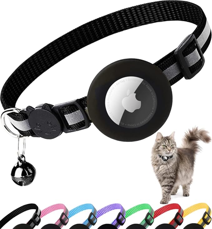 Airtag Cat Collar Breakaway, Reflective Kitten Collar by Treatyourpetswithonlythebest%EF%BC%81