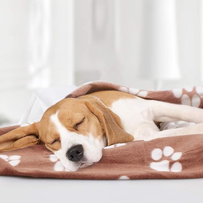 Comsmart Dog Blankets for Small Dogs, 6 Pack Puppy Blanket Cute Paw Print Pet - Image 7