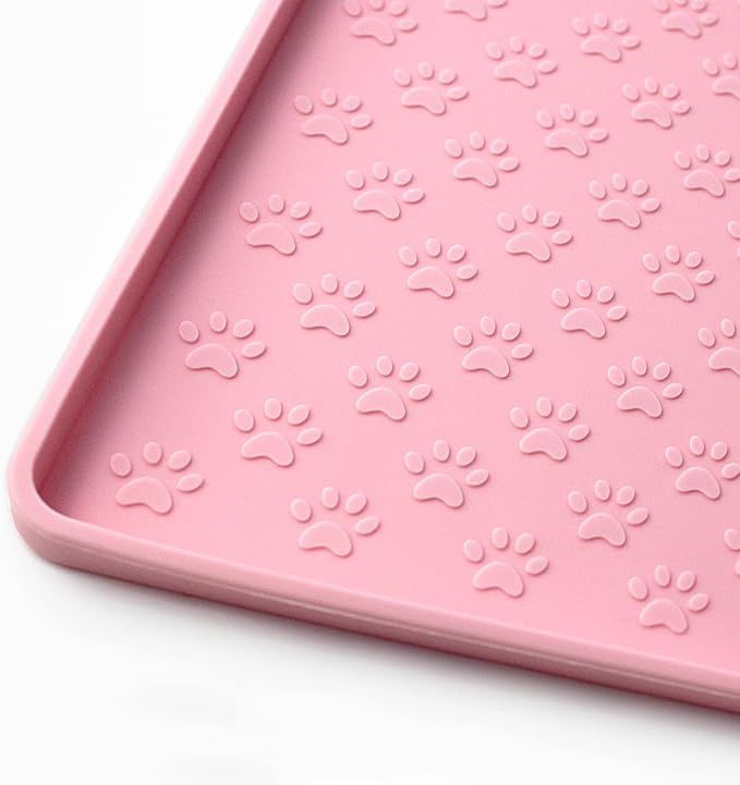 Ptlom Silicone Pet Placemat for Dog and Cat, Waterproof Anti-Slip Pet Feeding by PTLOM