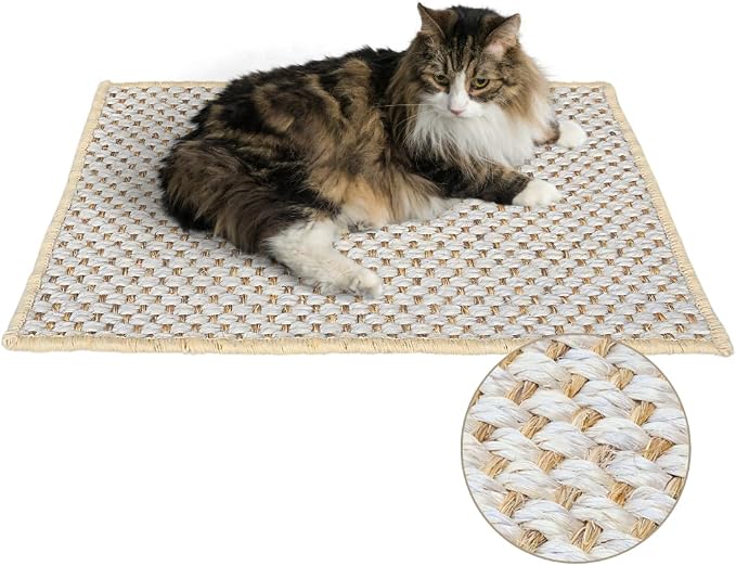 Premium Brazilian Cat Scratcher Mat – 24'' x 16'' Natural Fiber 100% Sisal by TheSisalanaCollection