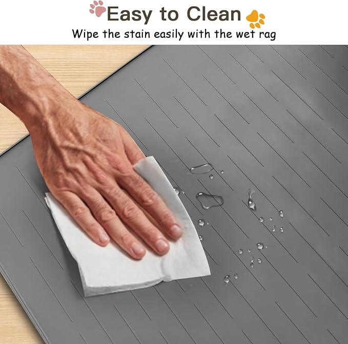 Largest Dog Food Mat, Thinken Waterproof Non-Slip XXXL Pet Feeding Mat - Image 6