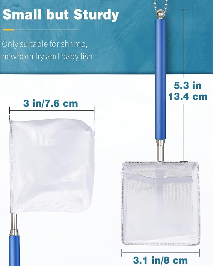 Pawfly 3 Inch Tiny Fish Tank Net, Aquarium Shrimp Net - Image 6