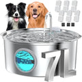 Pet Water Fountain for Large Dogs: Metal Dog Water Fountain by GROOKPET