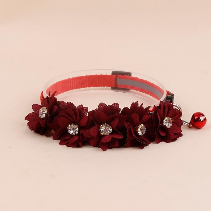 2 Pack Cat Collar Pink Floral - Image 4