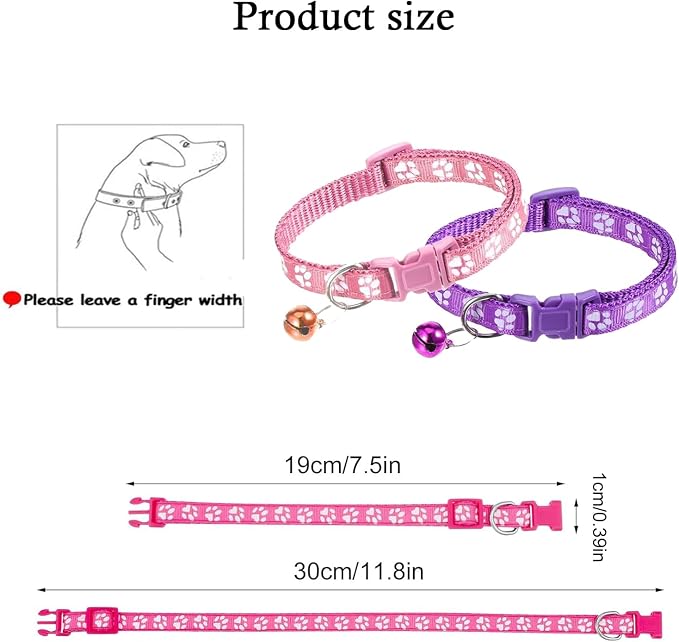Puppy Collars, Soft Nylon Litter Identification Dog Collars - Image 2