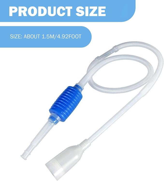5FT Aquarium Siphon, Manual Siphon Pump, Aquarium Vacuum Gravel Cleaner - Image 5