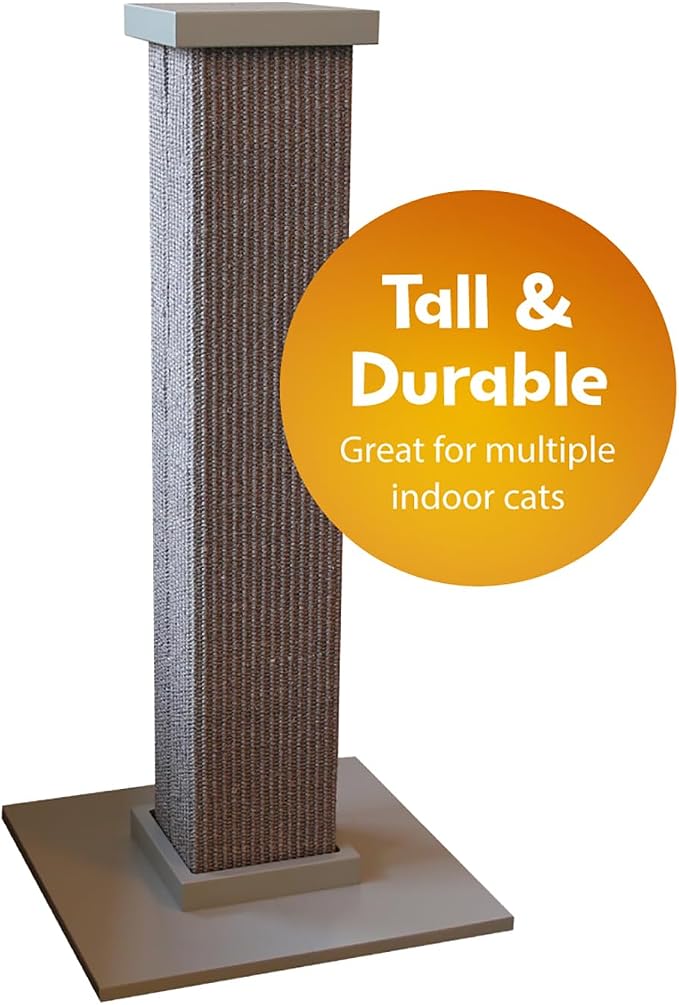 SmartCat Ultimate Scratching Post – Gray, Large 32 Inch Tower - Image 5