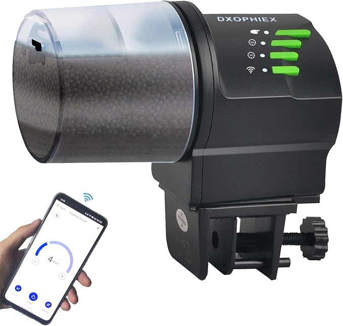 DXOPHIEX WiFi Fish Feeder Automatic Fish Feeder Automatic Dispenser Vacation by DXOPHIEX