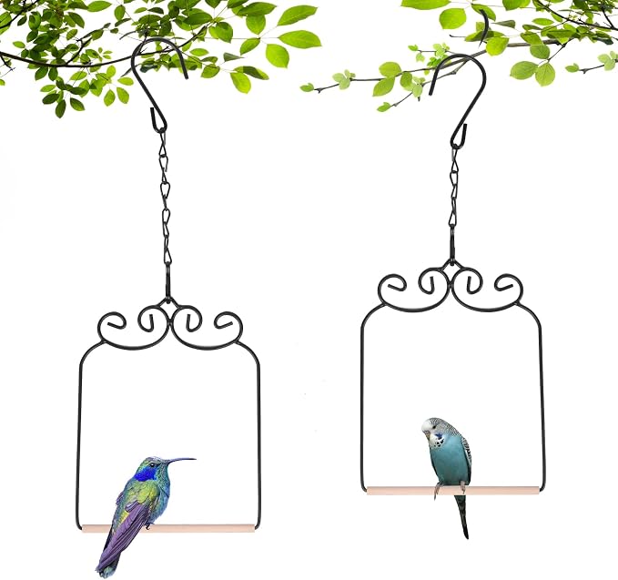 2PK Metal Frame Hummingbird Swings and Perches by XYADX