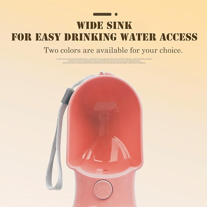 2-in-1 Dog Water Bottle with Food Container - 10oz Leak-Proof Travel Water - Image 6