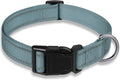 Reflective Dog Collar with Buckle Adjustable Safety Nylon Collars by BOOMIBOO