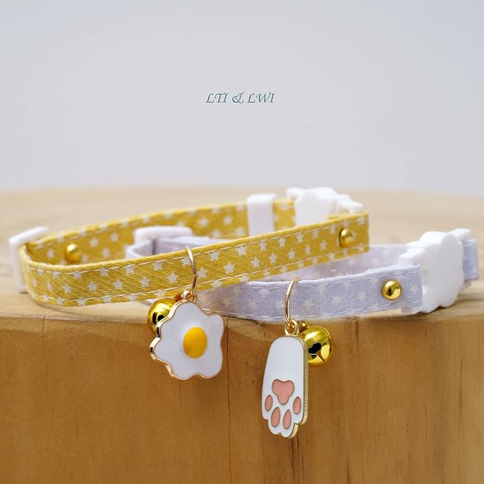 2 Pack Star Cotton Breakaway Cat Collars - Image 3