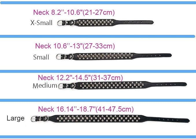 Spiked Dog Collar Soft Pu Leather Mushrooms Rivet Spike Studded Puppy - Image 6