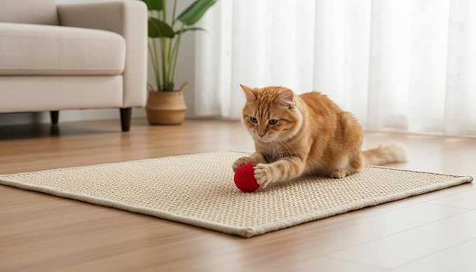Premium Brazilian Cat Scratcher Mat – 24'' x 16'' Natural Fiber 100% Sisal - Image 7
