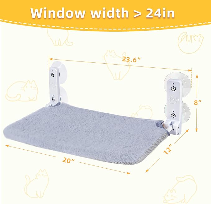 Cat Window Perch, Foldable Cat Window Hammock Sunbathing and Climbing Cats - Image 5