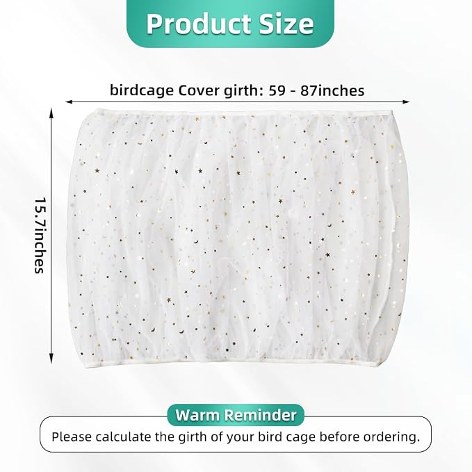 Bird Cage Seed Catcher, Seed Catcher Guard Net Cover, Parrot Nylon Mesh Net - Image 7