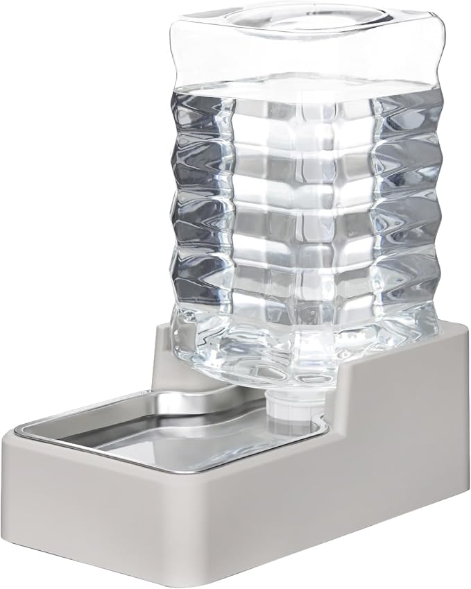RIZZARI Stainless Steel Pet Water Feeder: 9L Gravity Leak-Proof Auto Refill by RIZZARI