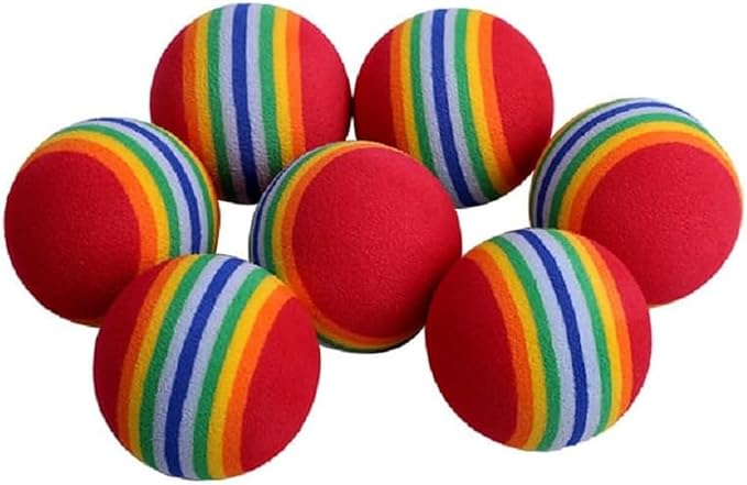 12PCS Foam Balls for Cats, Colorful Rainbow Cat Toy Sponge Balls Soft Pet Toy by Unknown