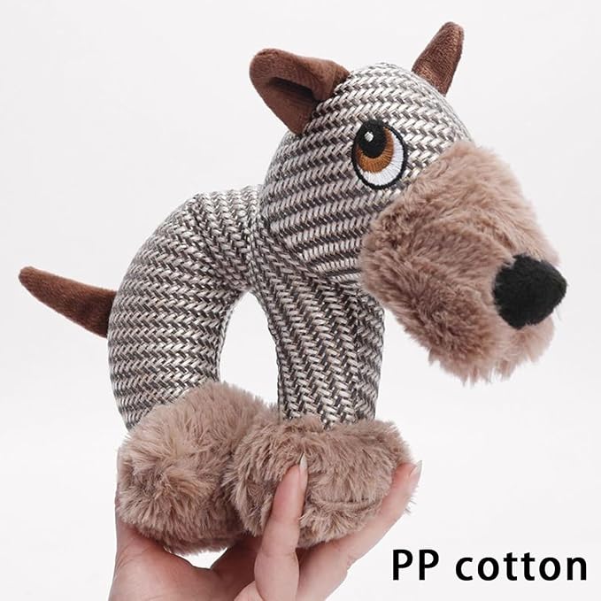 Xcho Linen Safari Companions Squeaky Dog Chew Animals Indestructible Dog Chew - Image 5