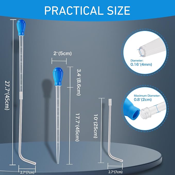 50ml Aquarium Coral Fish Feeder, 27.7IN Extra Long Turkey Baster - Image 5